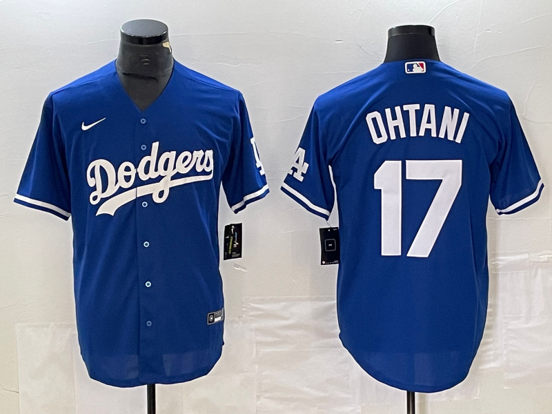 Men's Los Angeles Dodgers Shohei Ohtani #17 Blue Replica Game Jersey1