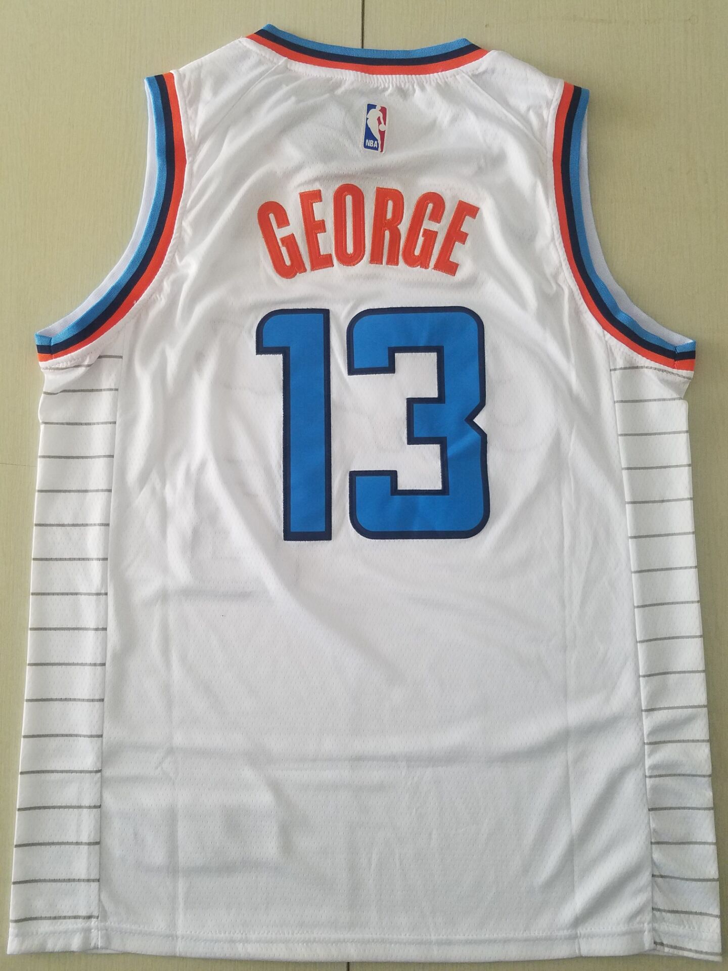 Men's LA Clippers Paul George #13 White Classics Jersey1