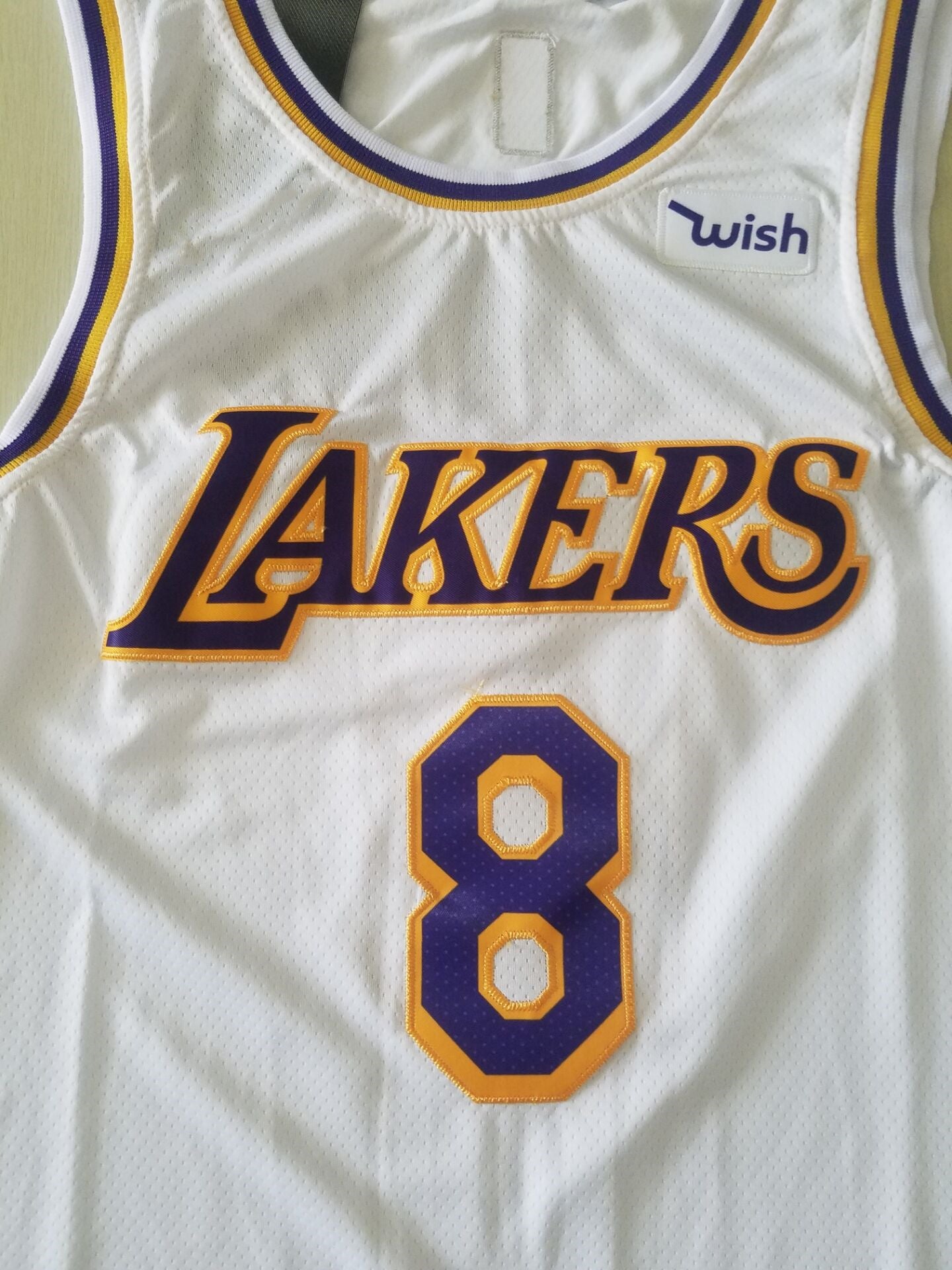 Men's Los Angeles Lakers Kobe Bryant #8 White Swingman Player Jersey1