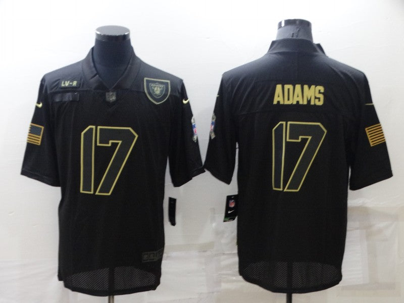 Men's Las Vegas Raiders Davante Adams #17 Black Player Game Jersey1