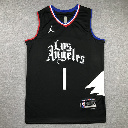 Men's LA Clippers James Harden #1 Black Swingman Jersey1 - Statement Edition