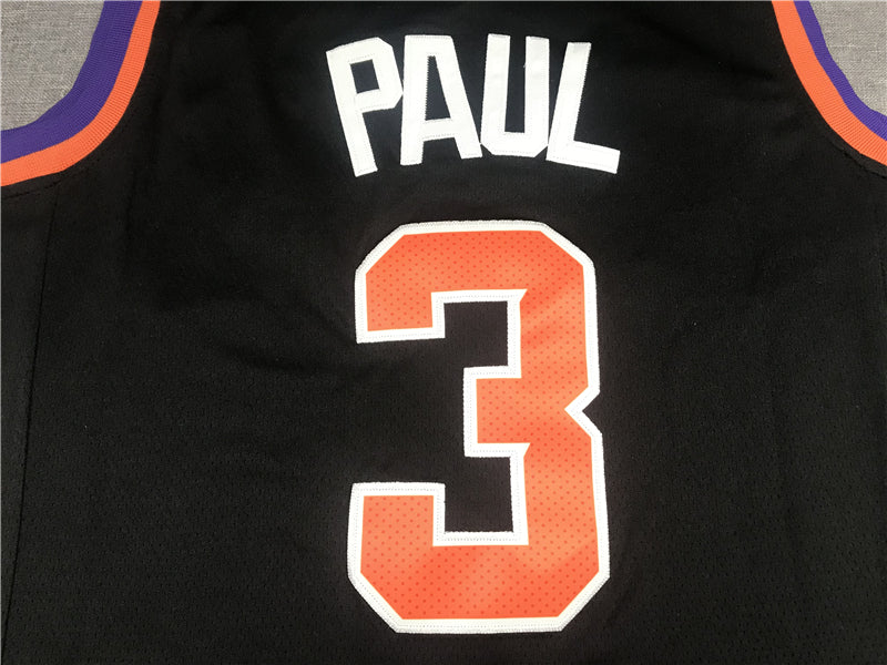 Men's Phoenix Suns Chris Paul #3 Black Fast Break Replica Jersey1