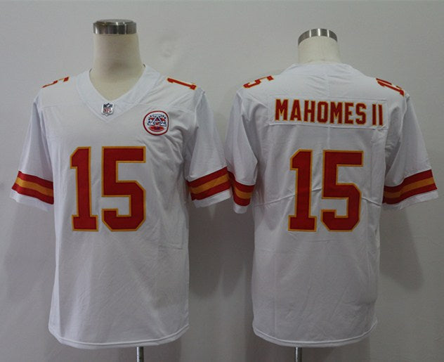 Men's Kansas City Chiefs Patrick Mahomes II #15 White Game Jersey1