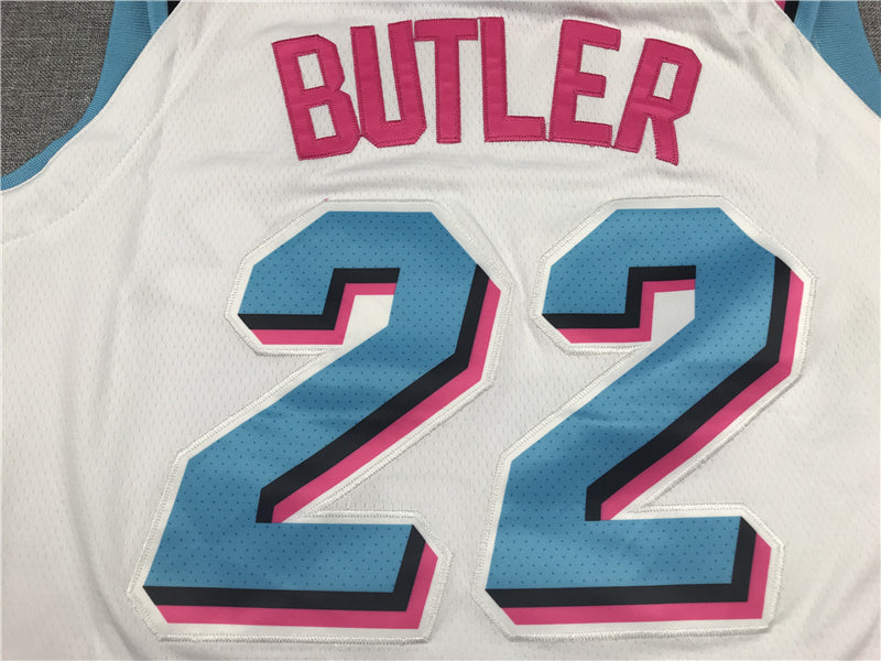 Men's Miami Heat Jimmy Butler #22 NBA White Swingman Jersey1