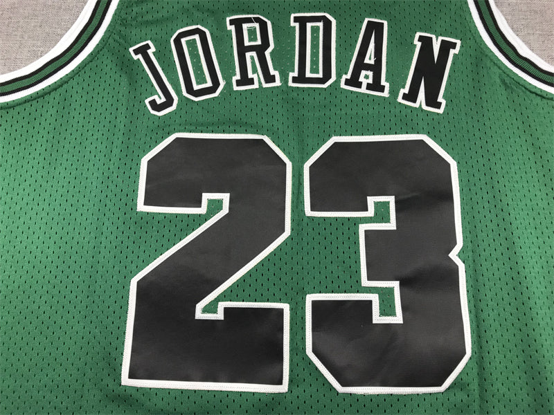 Men's Chicago Bulls Michael Jordan #23 Green 1997-98 Hardwood Classics Authentic Jersey1