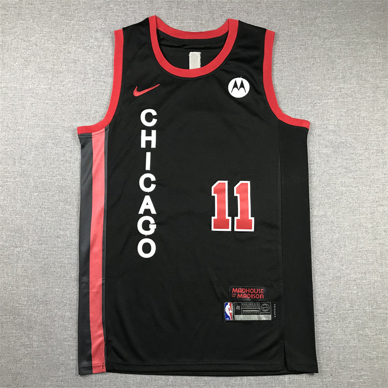 Men's Chicago Bulls DeMar DeRozan #11 Black 2023/24 Swingman Jersey1 - City Edition
