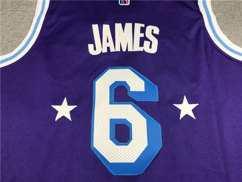 Men's Los Angeles Lakers LeBron James Purple Swingman Jersey1 - City Edition