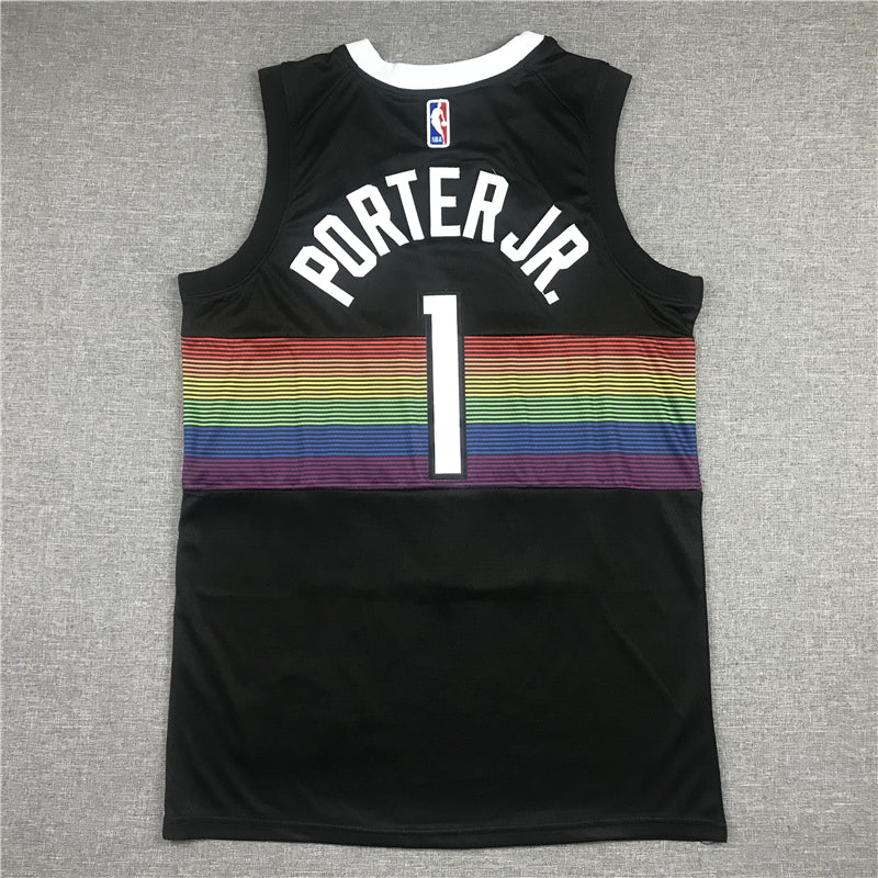 Men's Denver Nuggets Michael Porter Jr. #1 NBA Black Jersey1