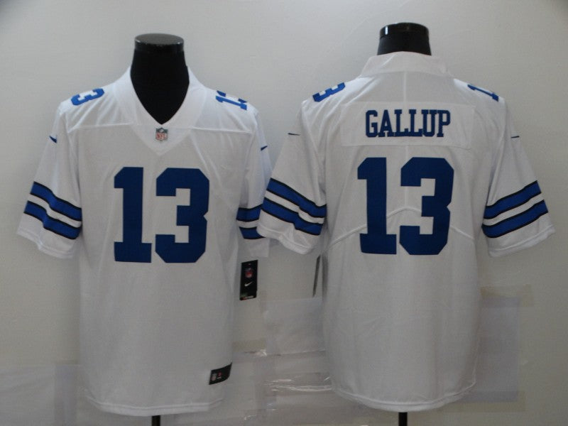 Men's Dallas Cowboys Michael Gallup #13 White Game Player Jersey1
