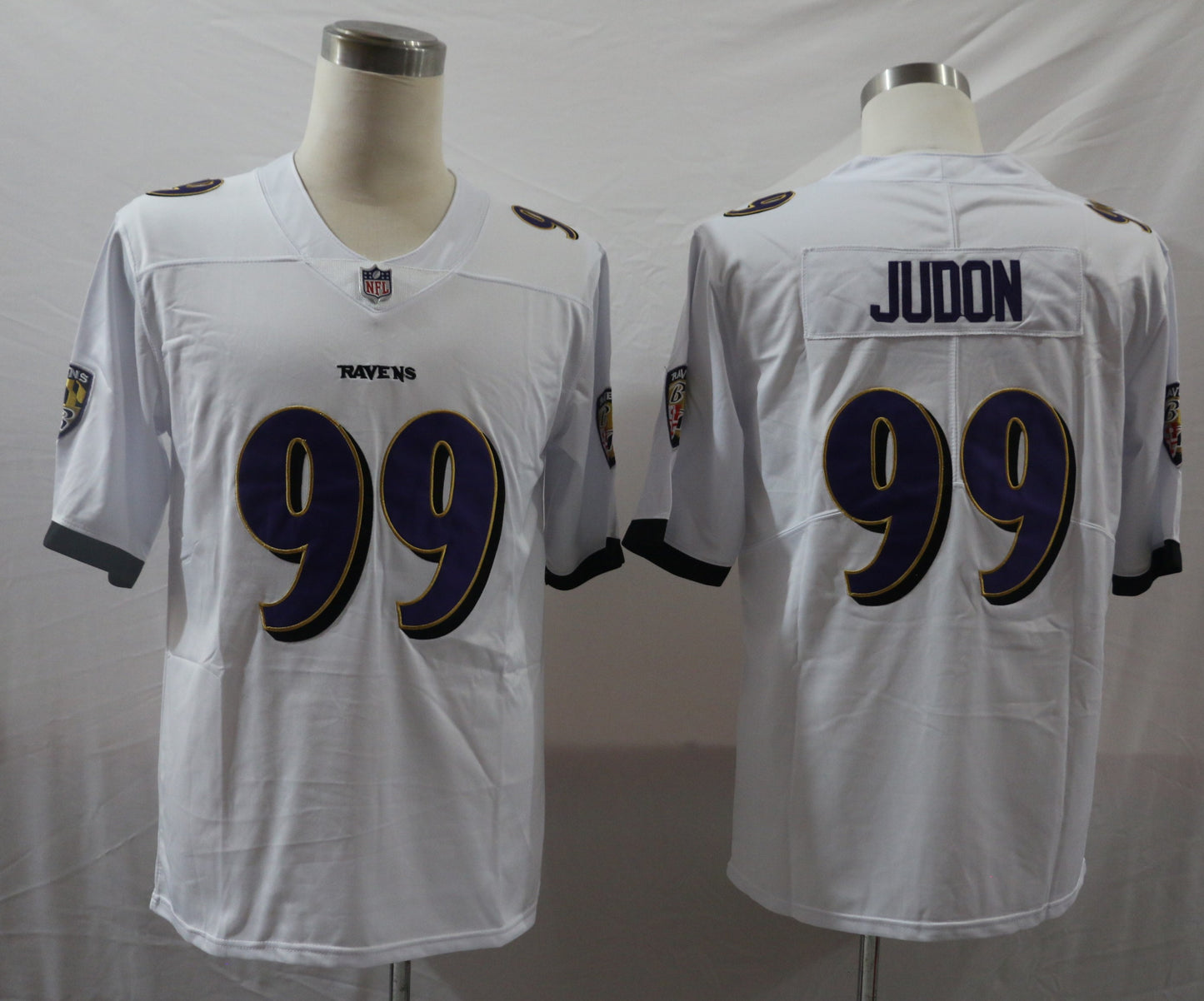 Men's Baltimore Ravens Matthew Judon #99 White Game Jersey1