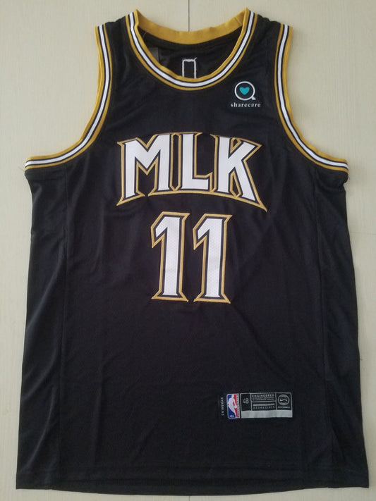 Men's Atlanta Hawks Trae Young Black Swingman Player Jersey1 - City Edition