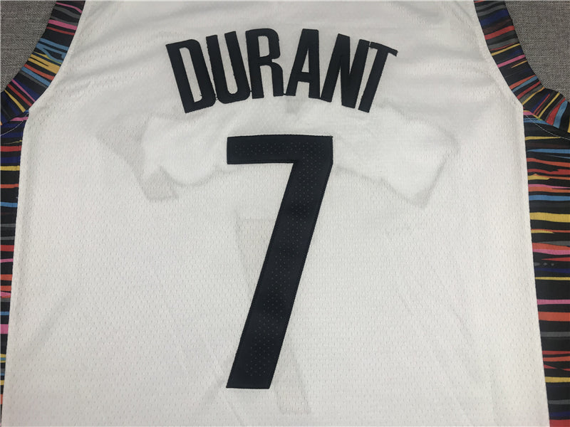 Men's Brooklyn Nets Kevin Durant #7 White Swingman Jersey1 - City Edition