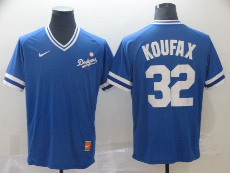Men's Los Angeles Dodgers Sandy Koufax #32 Blue Replica Player Jersey1