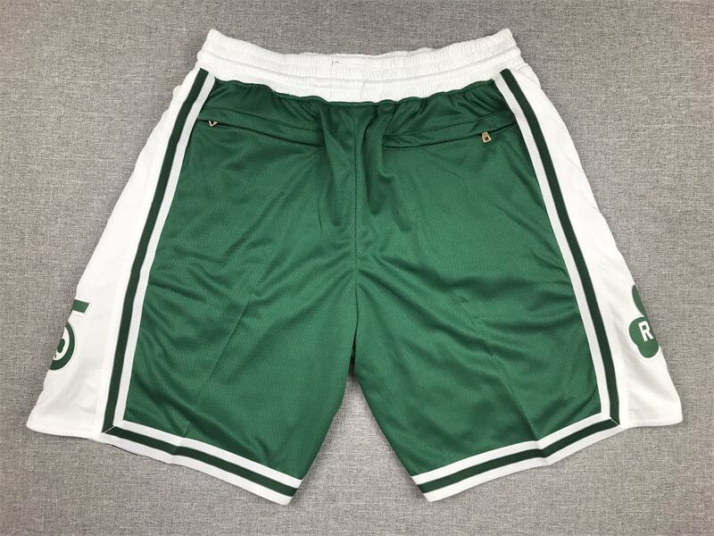Boston Celtics Green White Basketball Shorts - 2