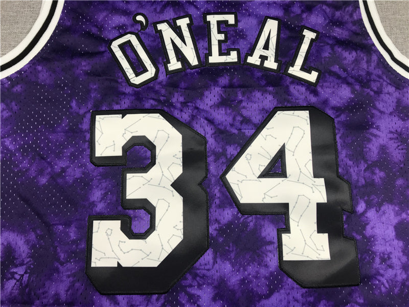 Men's Los Angeles Lakers Shaquille O'Neal #34 Purple Galaxy Swingman Jersey1
