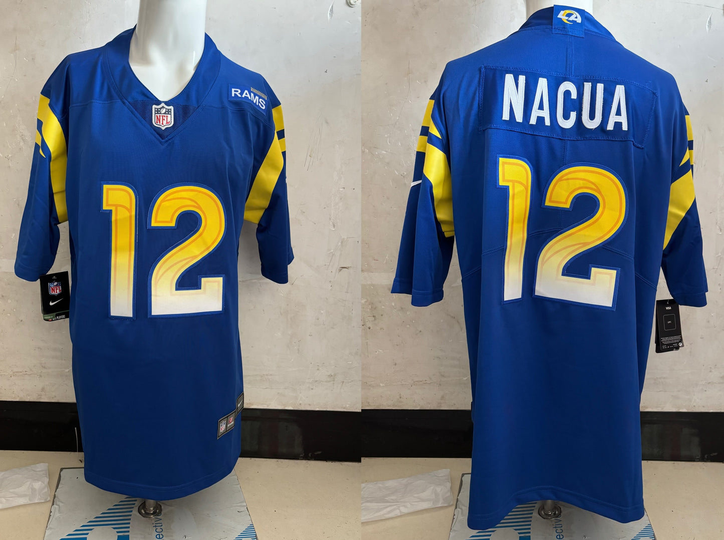 Men's Los Angeles Rams Puka Nacua #12 Royal Player Jersey