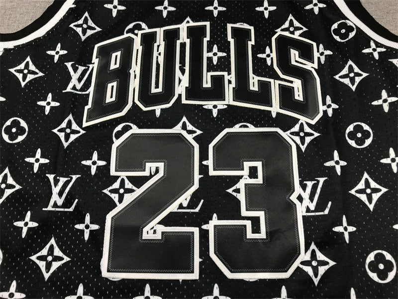 Men's Chicago Bulls Michael Jordan Mitchell & Ness Black 1997-98 Hardwood Classics Authentic Jersey1