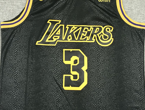 Men's Los Angeles Lakers Anthony Davis Black #3 NBA Swingman Jersey1