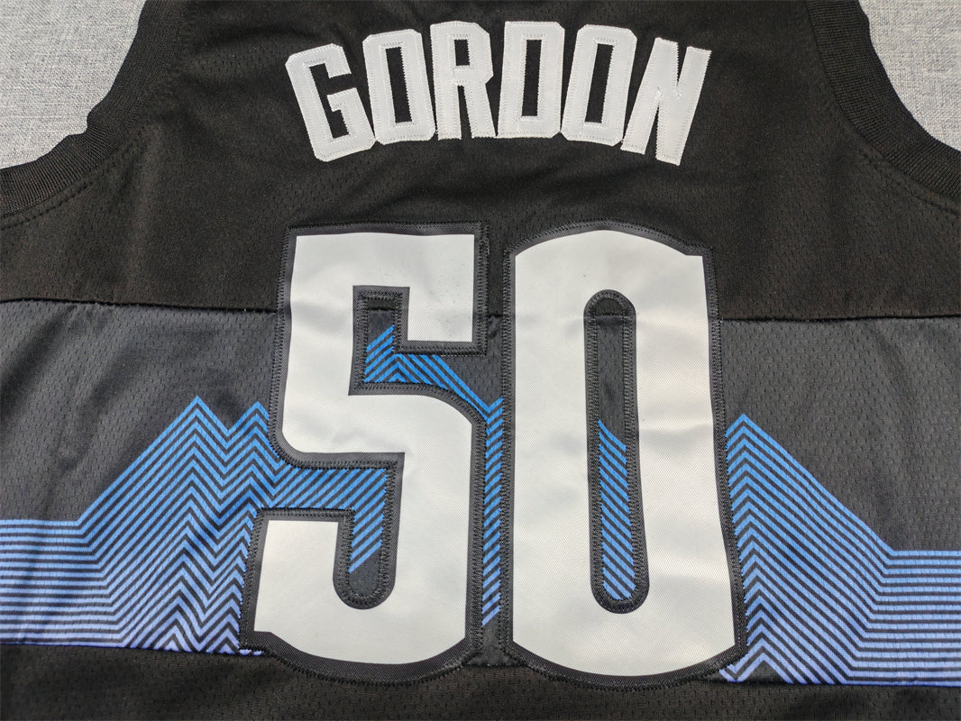 Men's Denver Nuggets Aaron Gordon #50 Black 2023/24 Swingman Jersey1 - City Edition
