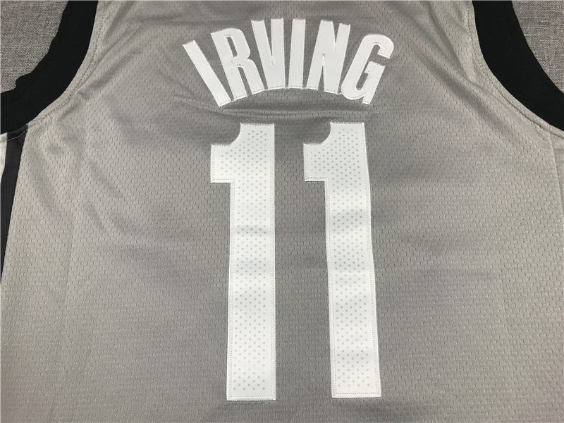 Men's Brooklyn Nets Kyrie Irving Gray 2019 Fast Break Player Movement Jersey1
