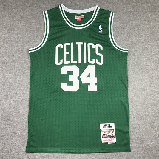 Men's Boston Celtics Paul Pierce Green 2007-08 Hardwood Classics Swingman Jersey1