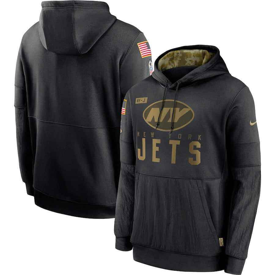 Men's New York Jets NFL 2020 Salute to Service Hoodie1 Black