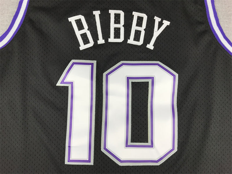 Men's Sacramento Kings Domantas Sabonis #10 Black Hardwood Classics Swingman Jersey1