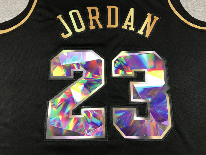 Men's Chicago Bulls Michael Jordan #23 NBA Black Swingman Player Jersey1