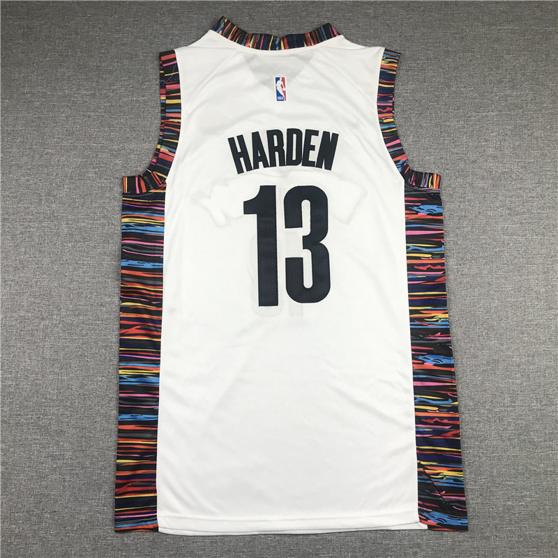 Men's Brooklyn Nets James Harden #13 White Swingman Jersey1 - City Edition