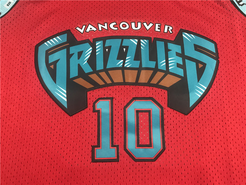 Men's Memphis Grizzlies Mike Bibby #10 Red Classics Swingman Jersey1