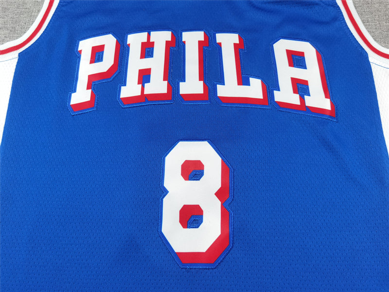 Men's Philadelphia 76ers Paul George #8 Royal Swingman Jersey1 - Icon Edition