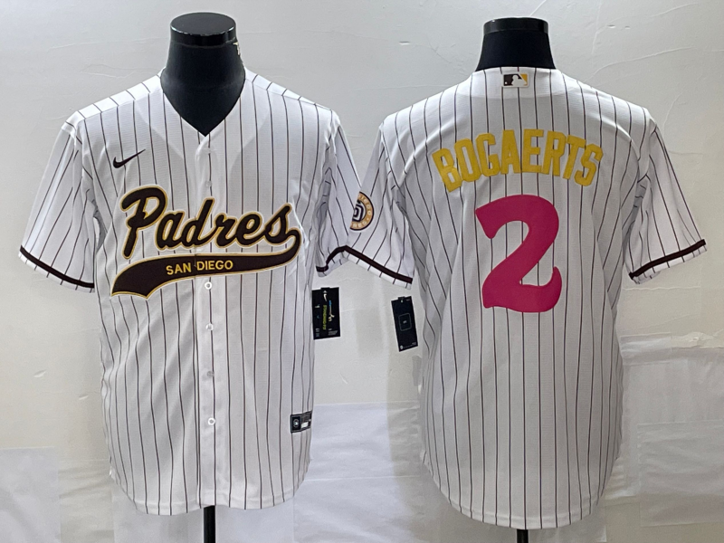 Men's San Diego Padres Xander Bogaerts #2 White Replica Player Jersey1 Joint Edition