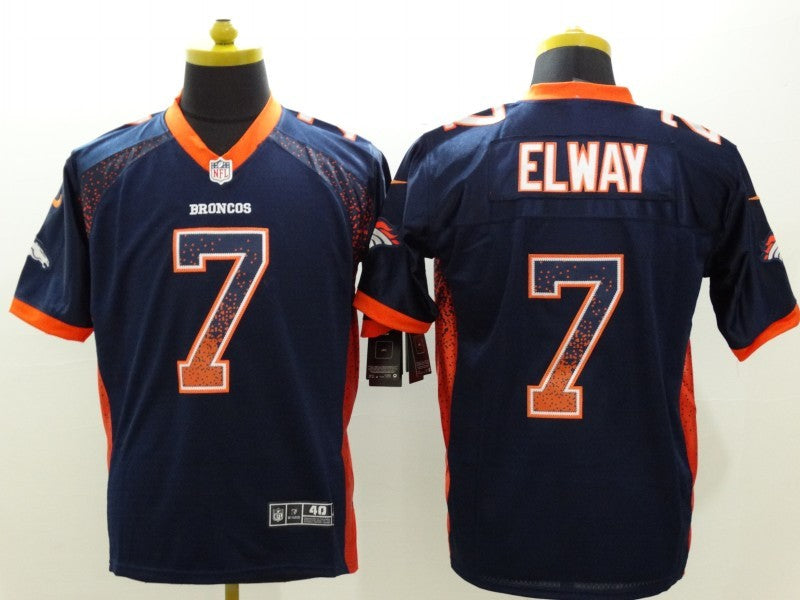 Men's Denver Broncos John Elway #7 Navy Game Jersey1