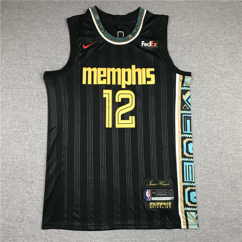 Men's Memphis Grizzlies Ja Morant Black 2020/21 Swingman Jersey1 - City Edition
