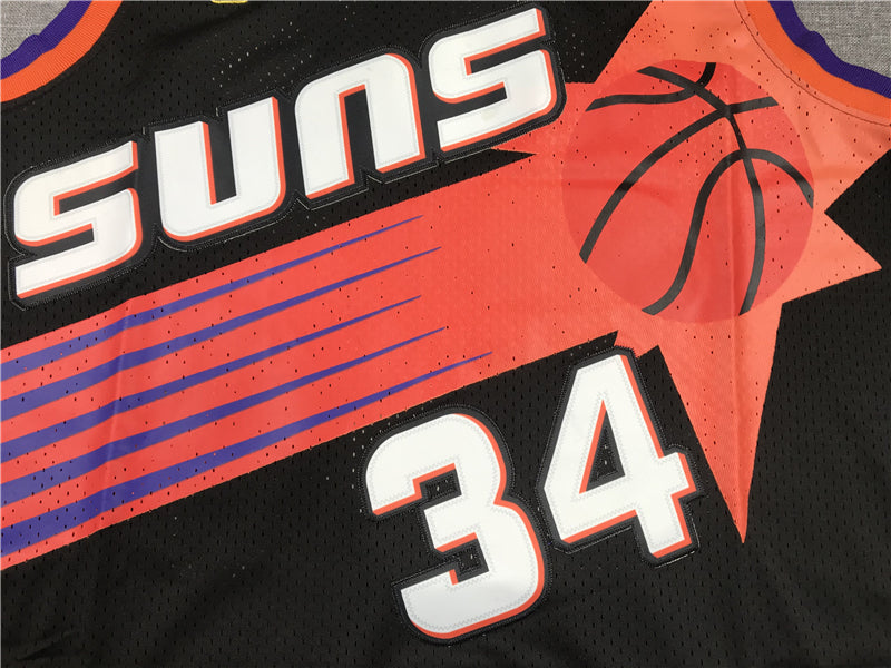 Men's Phoenix Suns Charles Barkley #34 Black 1992-93 Swingman Jersey1
