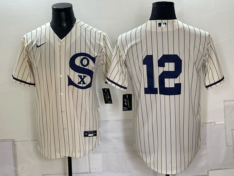 Men's Chicago White Sox Colson Montgomery #12 Cream Replica Jersey