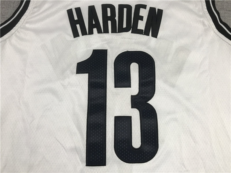 Men's Brooklyn Nets James Harden White 2020/21 Fast Break Replica Jersey1