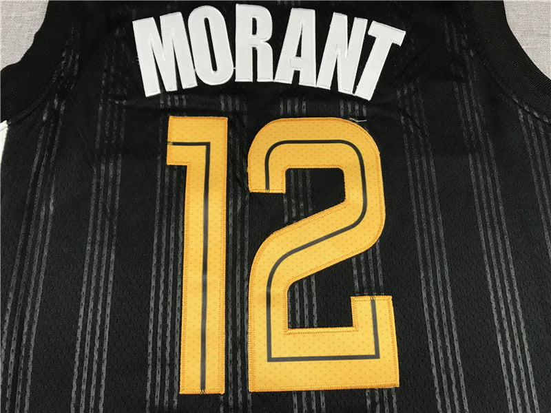 Men's Memphis Grizzlies Ja Morant Black 2020/21 Swingman Jersey1 - City Edition