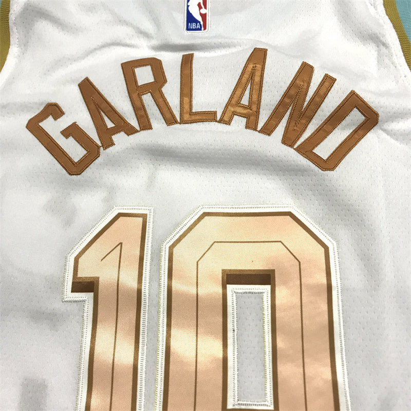 Men's Cleveland Cavaliers Darius Garland #10 White Swingman Jersey1 - City Edition