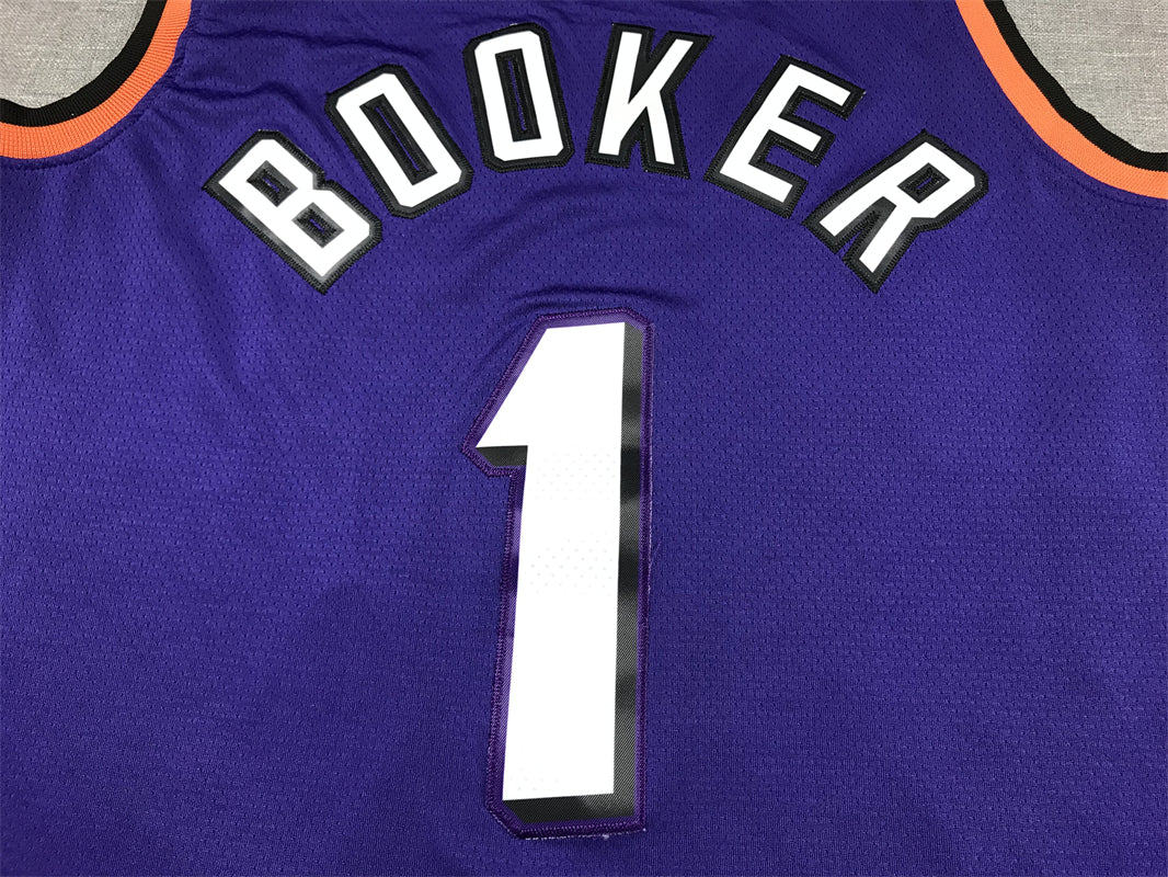 Men's Phoenix Suns Devin Booker #1 Purple 2022/23 Swingman Jersey1 - Classic Edition