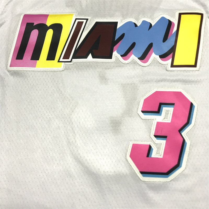 Men's Miami Heat Dwyane Wade #3 White Swingman Jersey1 - City Edition