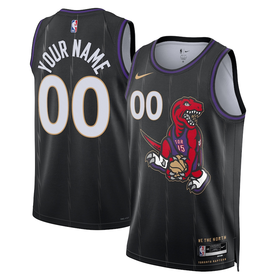 Men's Toronto Raptors Black 2024/25 Custom Swingman Jersey1 - City Edition