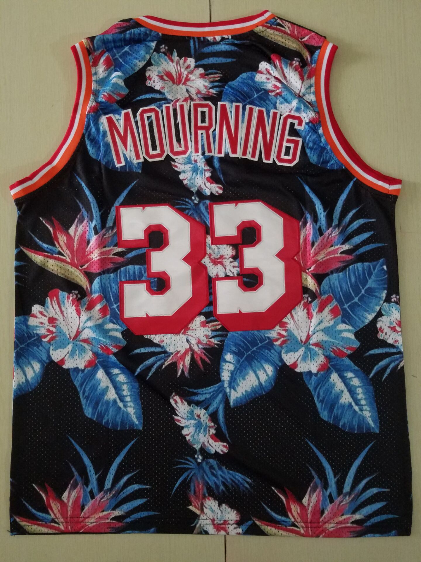 Men's Miami Heat Alonzo Mourning 1996-97 Hardwood Classics Swingman Jersey1