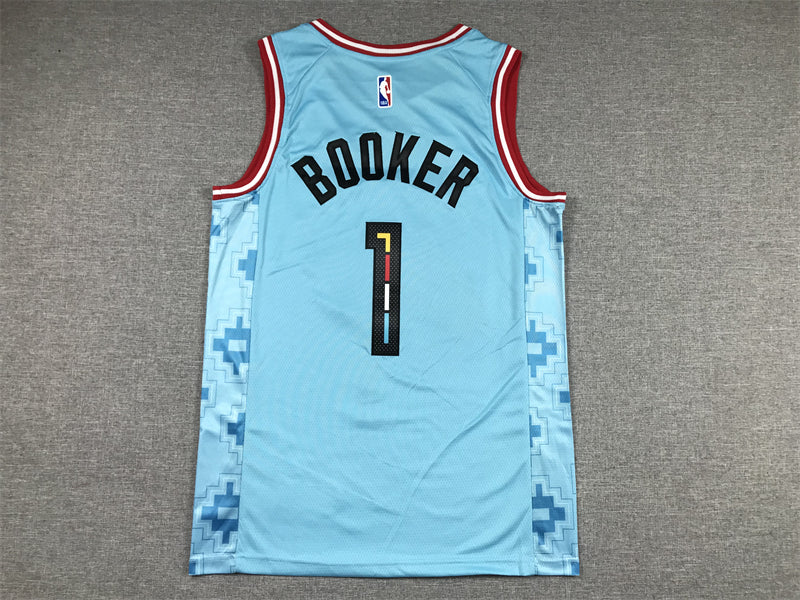 Men's Phoenix Suns Devin Booker #1 Turquoise 2022/23 Swingman Jersey1 - City Edition