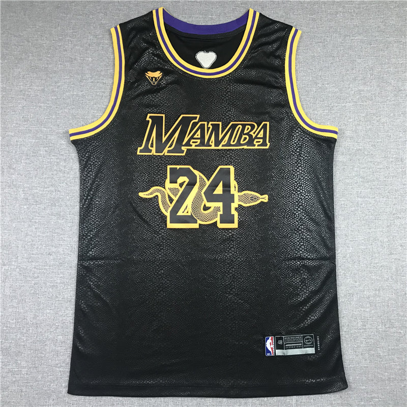 Men's Los Angeles Lakers Kobe Bryant #24 Black Player Jersey1