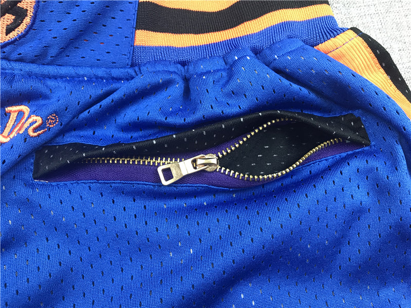 Men's New York Knicks Blue/Black Hardwood Classics 1996-97 Swingman Shorts