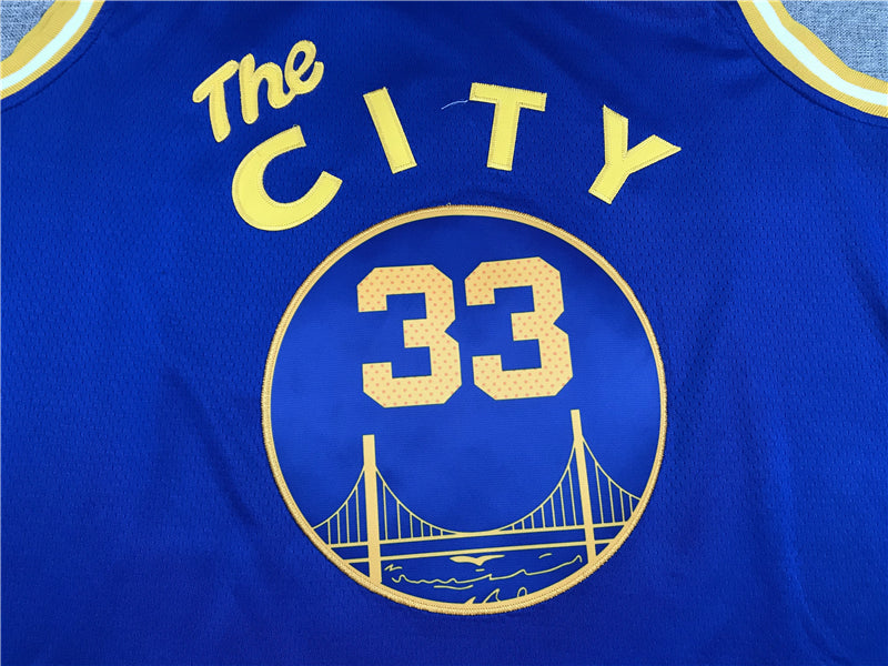 Men's Golden State Warriors James Wiseman #33 Blue Swingman Player Jersey1