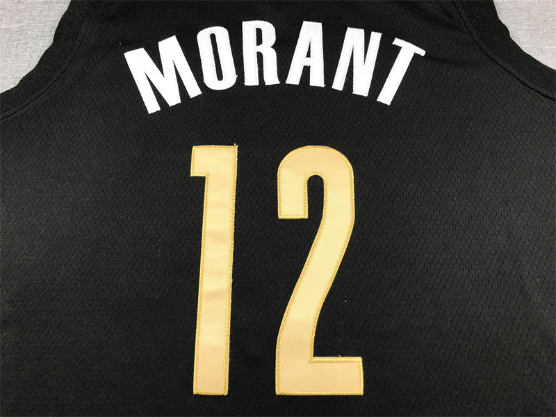 Men's Memphis Grizzlies Ja Morant #12 Black 2023/24 Swingman Jersey1 - City Edition