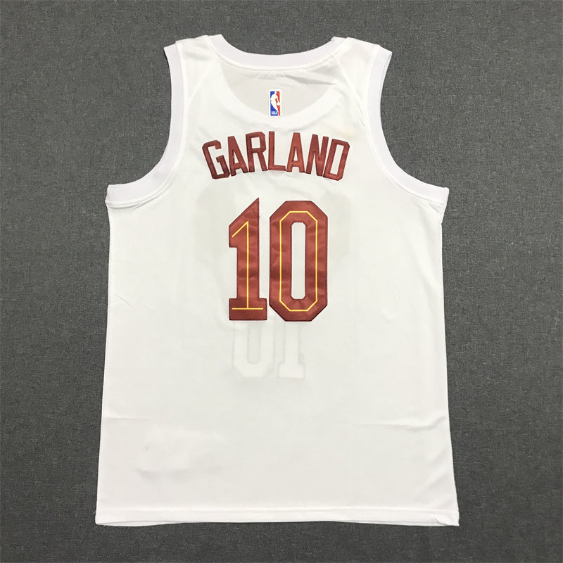 Men's Cleveland Cavaliers Darius Garland #10 White Swingman Jersey1 - Association Edition