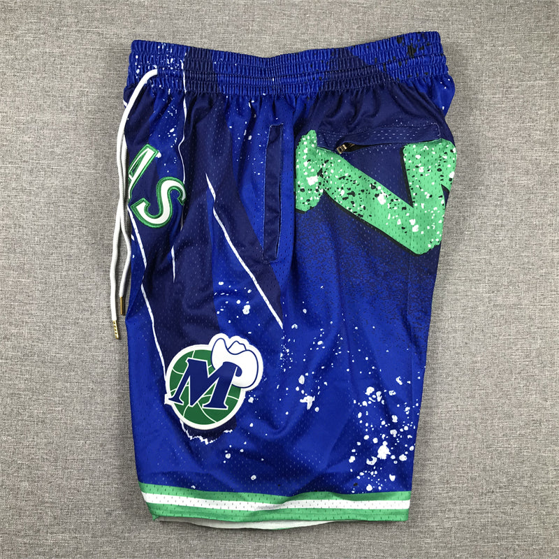 Men's Dallas Mavericks Blue Swingman Pocket Shorts1